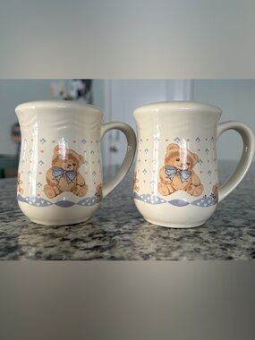Vintage Tienshan Theodore Country Teddy Bear Shakers with Set-2  4”Tall